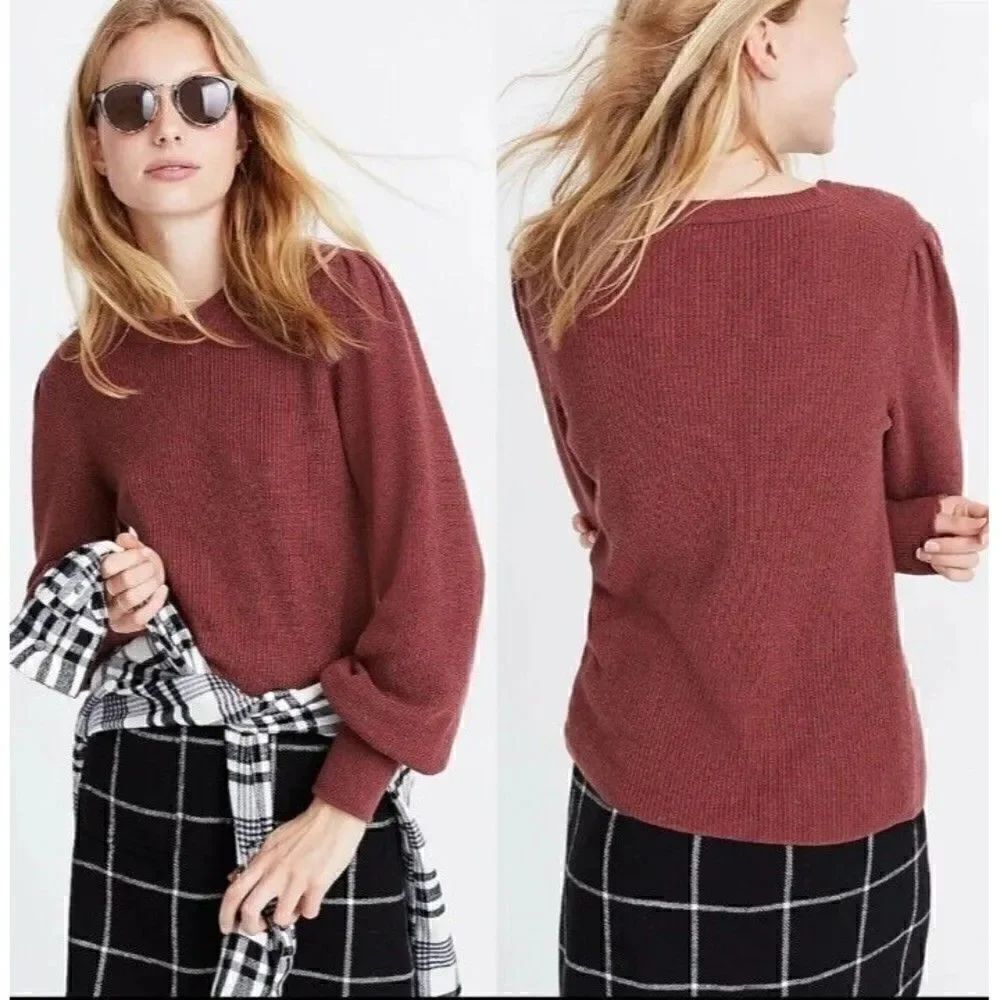 Madewell Baybrook Merino Wool Blend Pullover Sweater Women's Size S